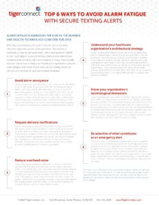 Top 6 Ways to Avoid Alarm Fatigue With Secure Texting Alerts Data Sheet Preview