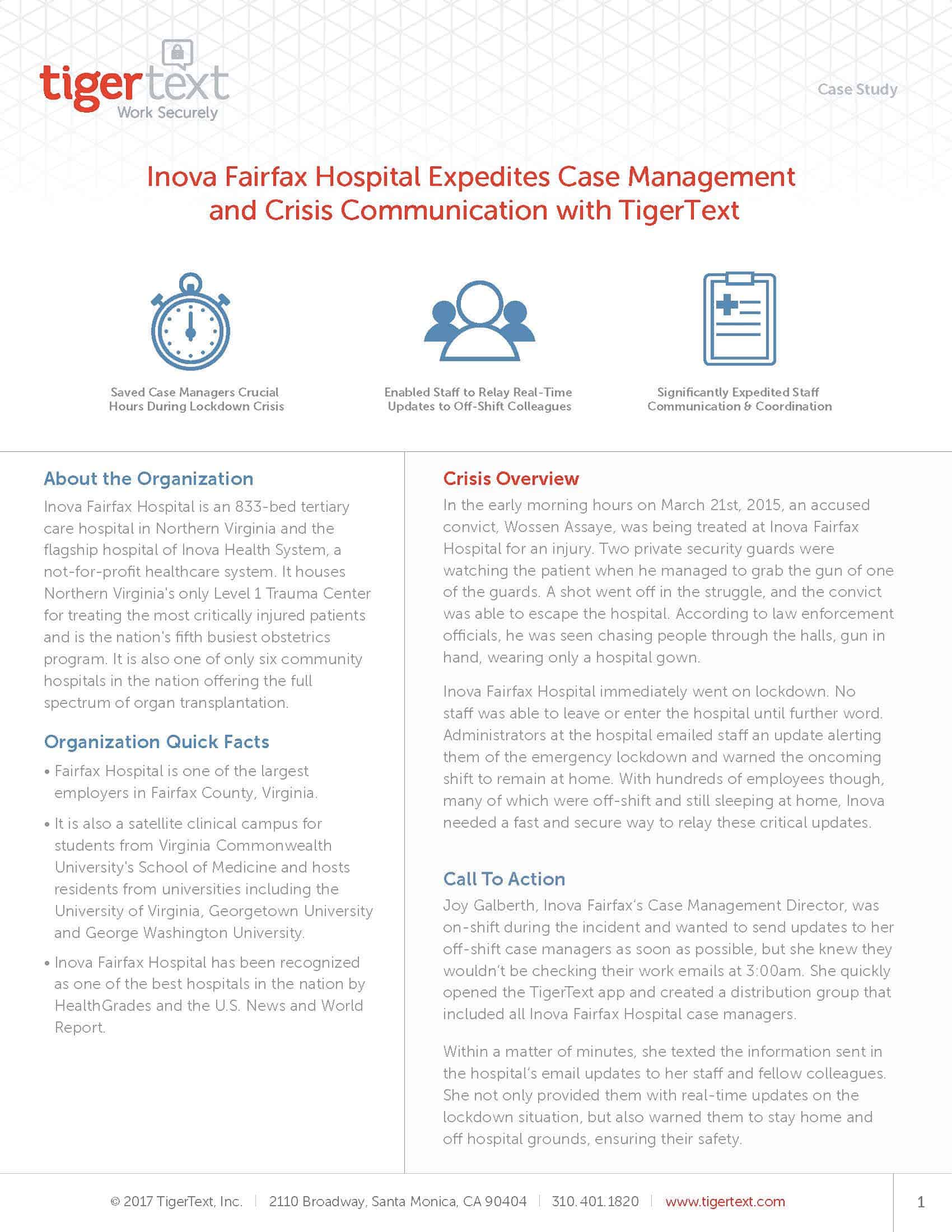 Inova Fairfax Hospital | Case Study | TigerConnect